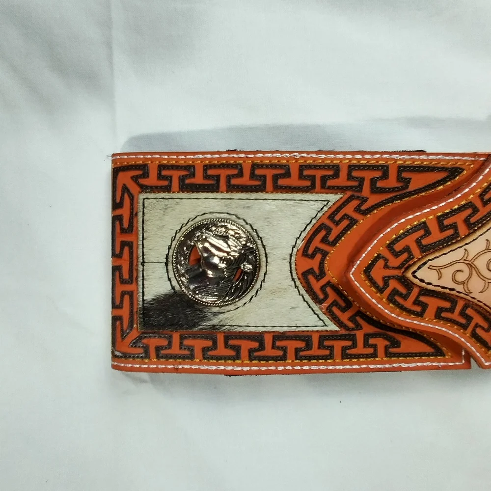WESTERN LEATHER CELL PHONE CASE, FUNDA VAQUERA DE CUERO COWBOY RODEO PHONE‎ CASE